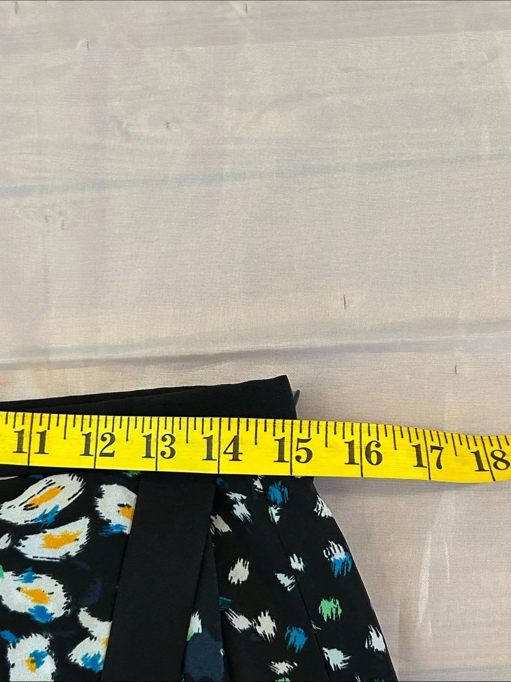 J. Crew Black Floral A-Line Wrap Skirt with White and Yellow Daisies